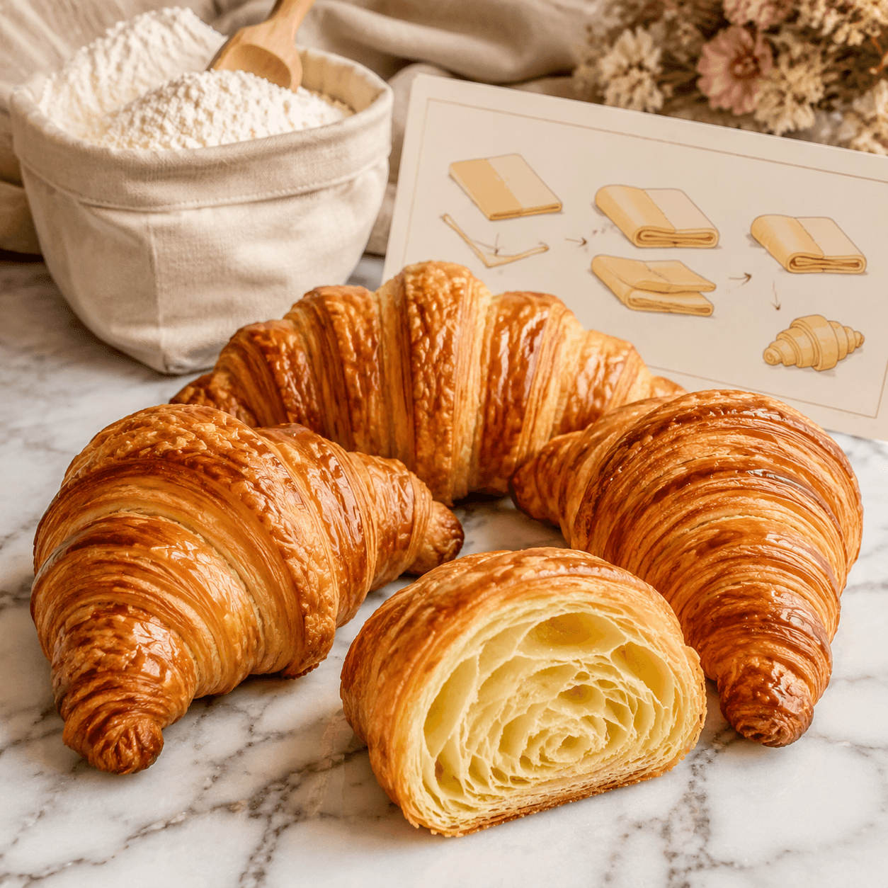 Croissant Lamination Kit — Step up to laminated pastry with a full fold-by-fold diagram.